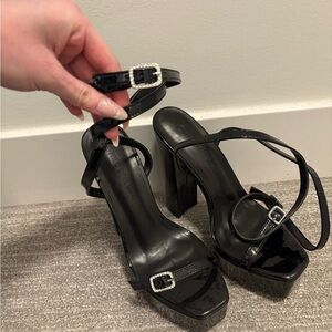 Elegant Black Strappy Heels